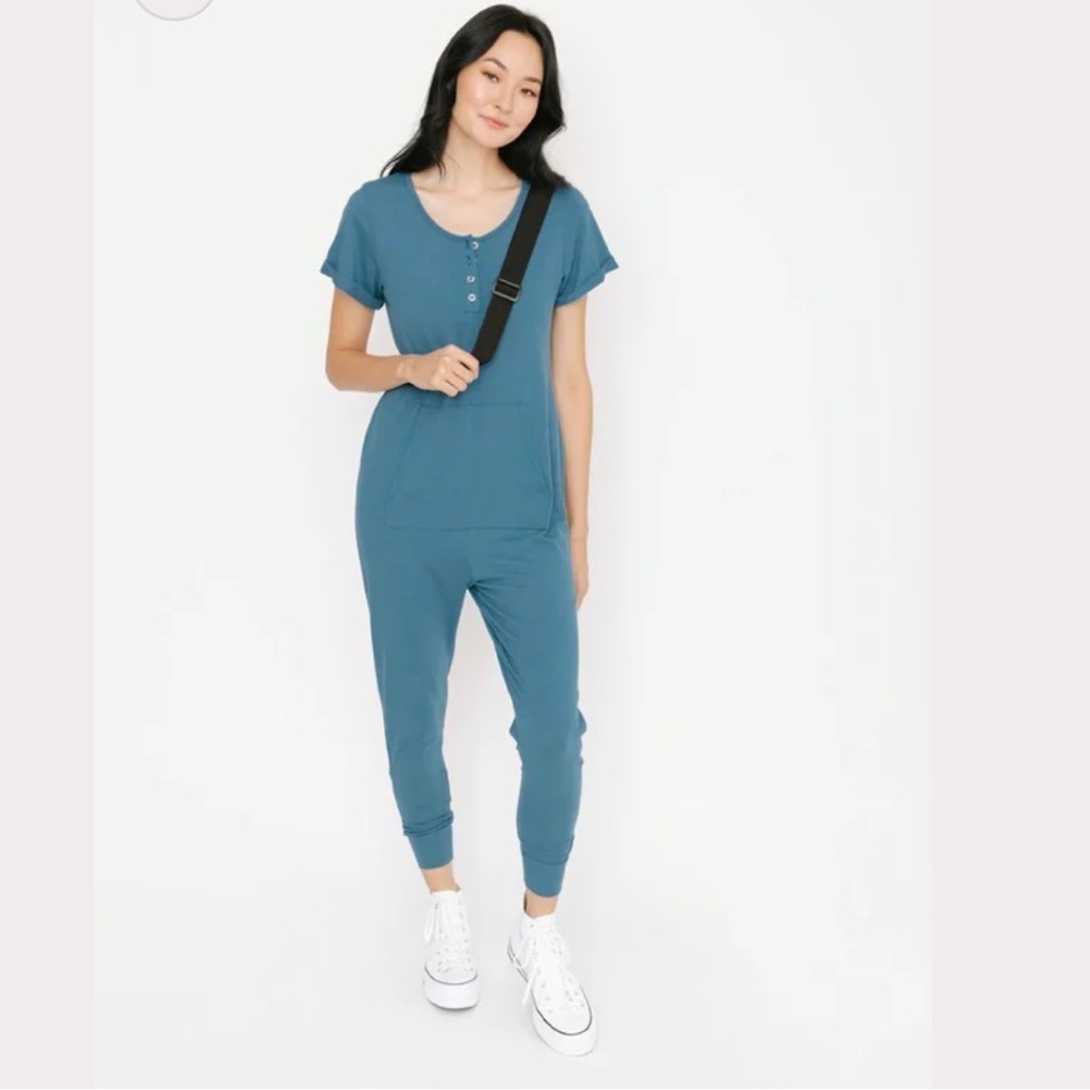 SMASH + TESS Anyday Romper in Becoming Blue